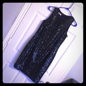Black Sequin Cocktail Dress